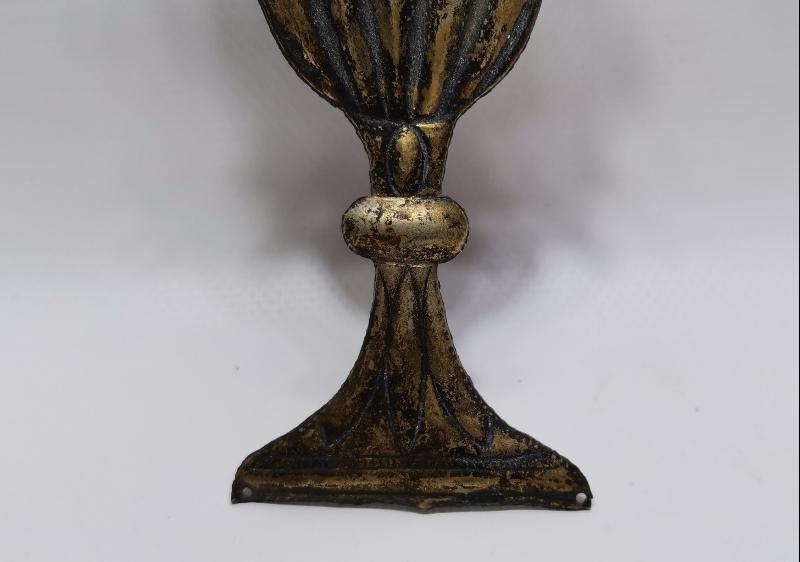 OSMANLI DÖNEMİ RUM İŞİ GÜMÜŞ KUTSAL SUNAK VAZOSU RÖLYEFİ