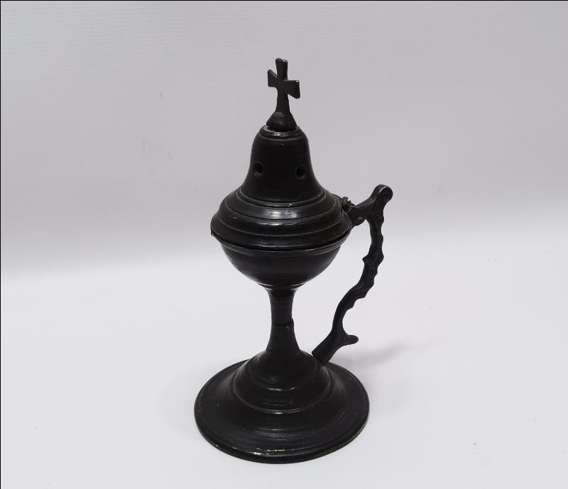 OSMANLI DÖNEMİ RUM İŞİ HAÇLI BUHURDANLIK 