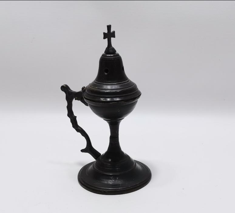 OSMANLI DÖNEMİ RUM İŞİ HAÇLI BUHURDANLIK 