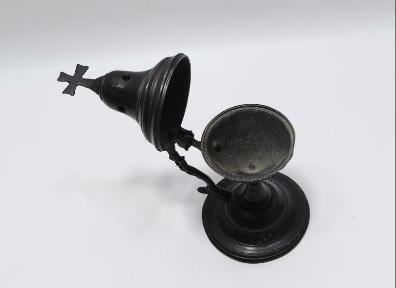 OSMANLI DÖNEMİ RUM İŞİ HAÇLI BUHURDANLIK 