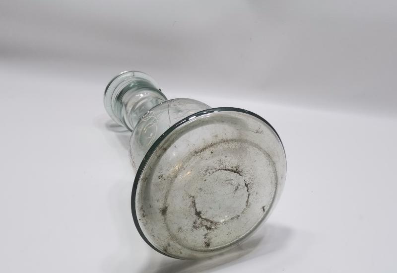 OSMANLI DÖNEMİ ÜZERİ ALTIN SIVAMA VE MİNE İŞÇİLİKLİ NARGİLE ŞİŞESİ