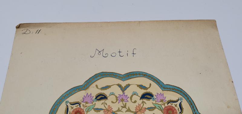 OSMANLI EL İŞİ UÇKUR MOTİFİ V. GÖNÜLAL İMZALI RESİM