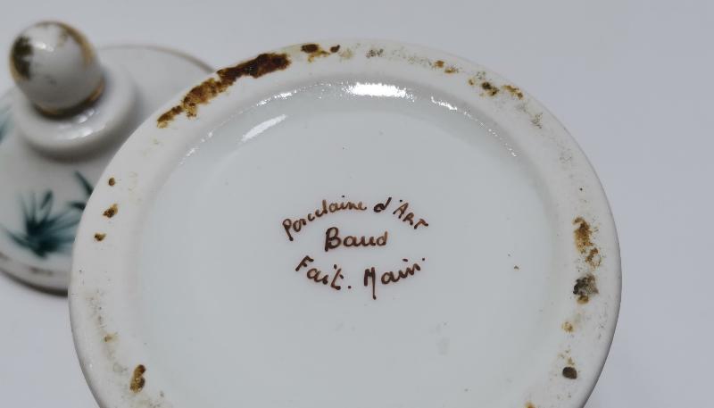PORCELAIN D'ART BAUD FAIT MAIN DAMGALI ANTİKA FRANSIZ PORSELEN BONBONİYER