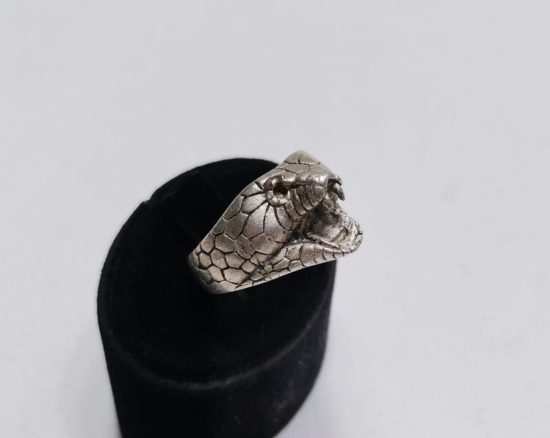 KOBRA YILANI FORMLU GÜMÜŞ KAPLAMA YÜZÜK