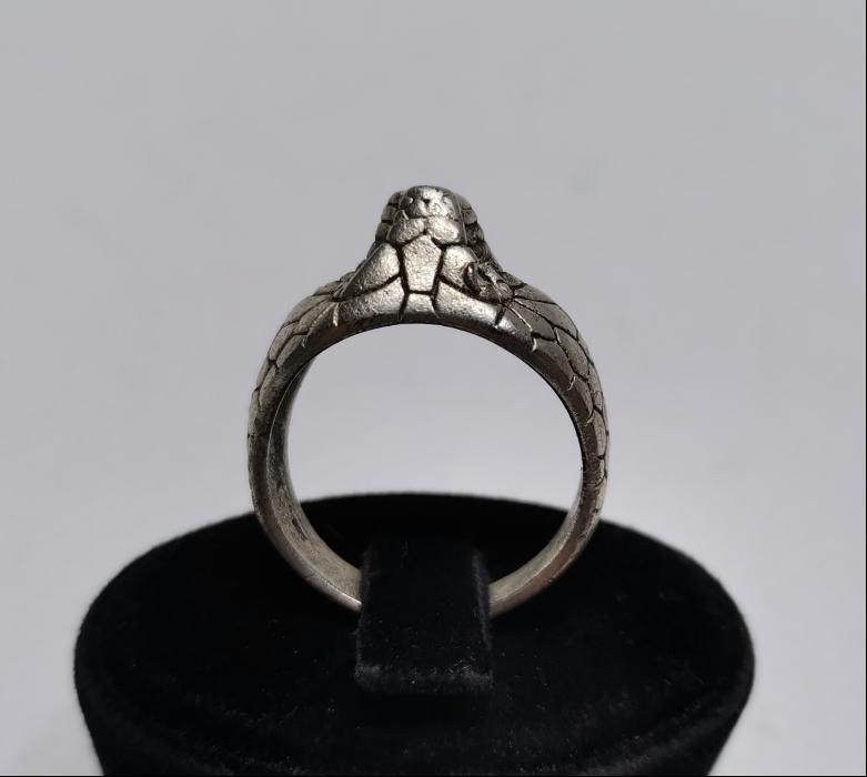 KOBRA YILANI FORMLU GÜMÜŞ KAPLAMA YÜZÜK