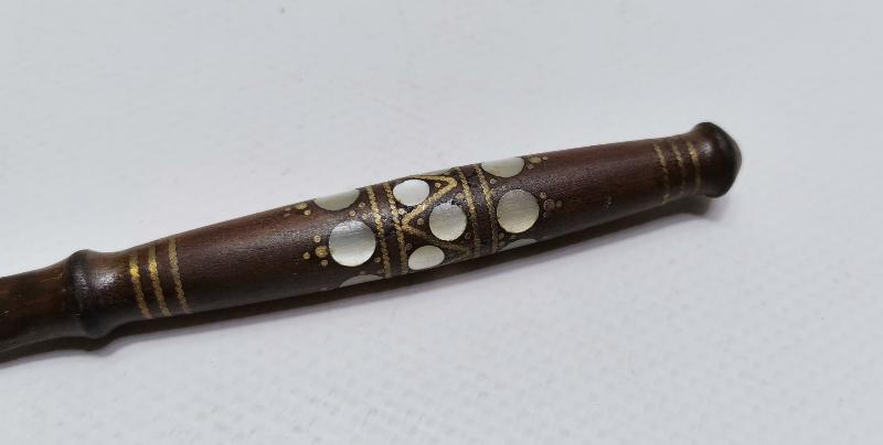 OSMANLI DÖNEMİ AFYON İŞİ SEDEF ÇAKMALI AHŞAP MEKTUP ZARFI AÇACAĞI