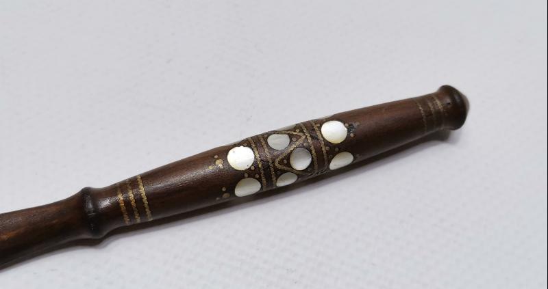 OSMANLI DÖNEMİ AFYON İŞİ SEDEF ÇAKMALI AHŞAP MEKTUP ZARFI AÇACAĞI