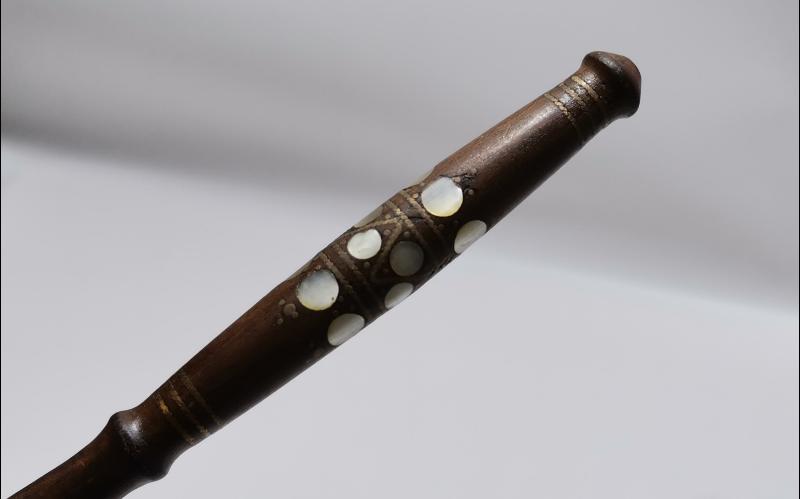 OSMANLI DÖNEMİ AFYON İŞİ SEDEF ÇAKMALI AHŞAP MEKTUP ZARFI AÇACAĞI