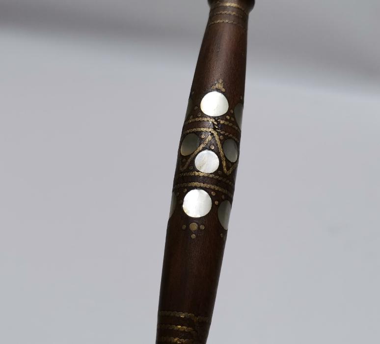 OSMANLI DÖNEMİ AFYON İŞİ SEDEF ÇAKMALI AHŞAP MEKTUP ZARFI AÇACAĞI