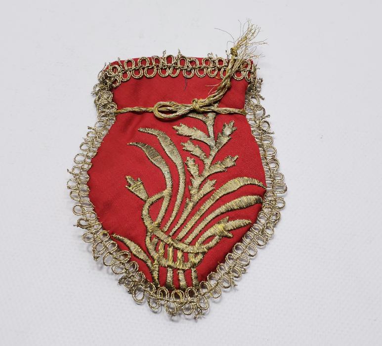 OSMANLI DÖNEMİ ALTIN SIRMA İŞLEMELİ KESE