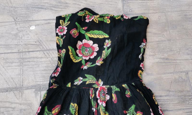 OSMANLI DÖNEMİ ÇOK NADİR BASKI KUMAŞ KADIN ELBİSESİ