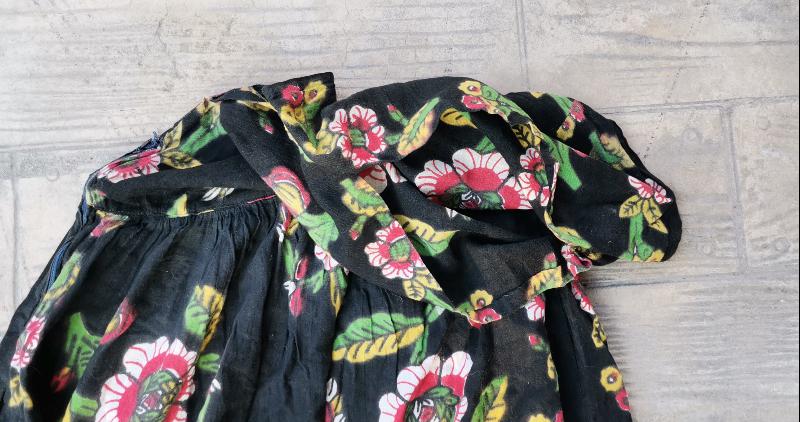 OSMANLI DÖNEMİ ÇOK NADİR BASKI KUMAŞ KADIN ELBİSESİ