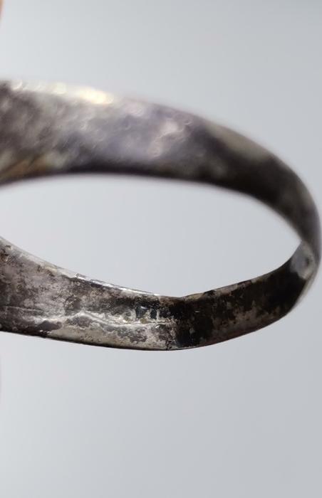 OSMANLI DÖNEMİ KEHRİBAR TAŞLI GÜMÜŞ YÜZÜK