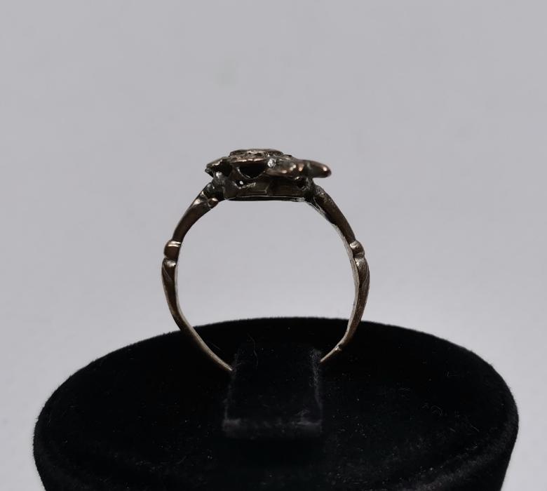 OSMANLI DÖNEMİ LEVANTEN İŞİ HIRİSTİYAN DİNİ KUTSAL KALP SEMBOLLÜ ANAYAR ELMAS YÜZÜK