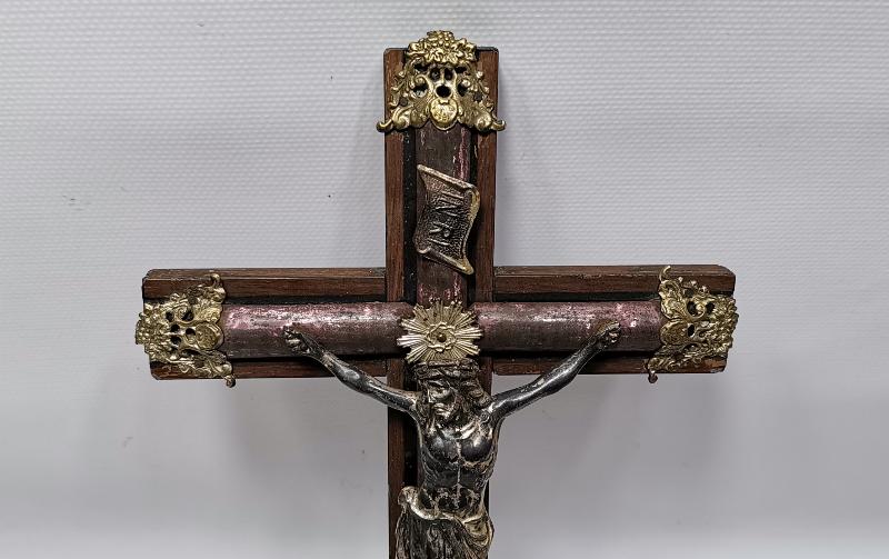 OSMANLI DÖNEMİ RUM İŞİ ÇARMIHA GERİLMİŞ HAZRETİ İSA HEYKELİ - CRUCIFIX