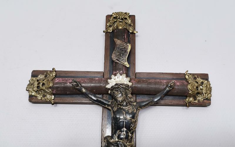 OSMANLI DÖNEMİ RUM İŞİ ÇARMIHA GERİLMİŞ HAZRETİ İSA HEYKELİ - CRUCIFIX