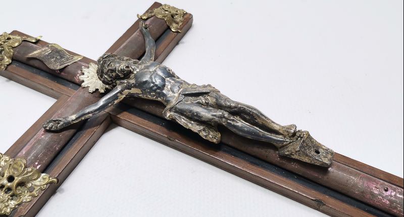 OSMANLI DÖNEMİ RUM İŞİ ÇARMIHA GERİLMİŞ HAZRETİ İSA HEYKELİ - CRUCIFIX