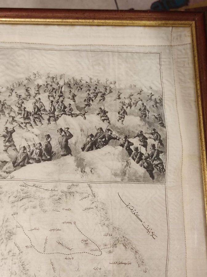 OSMANLI YUNAN MUHAREBESİ HATIRASI İPEK MENDİL