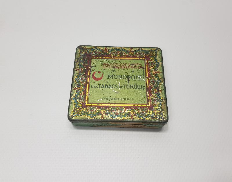 CONSTANTINOPLE - OSMANLICA YAZILI TENEKE SİGARA KUTUSU