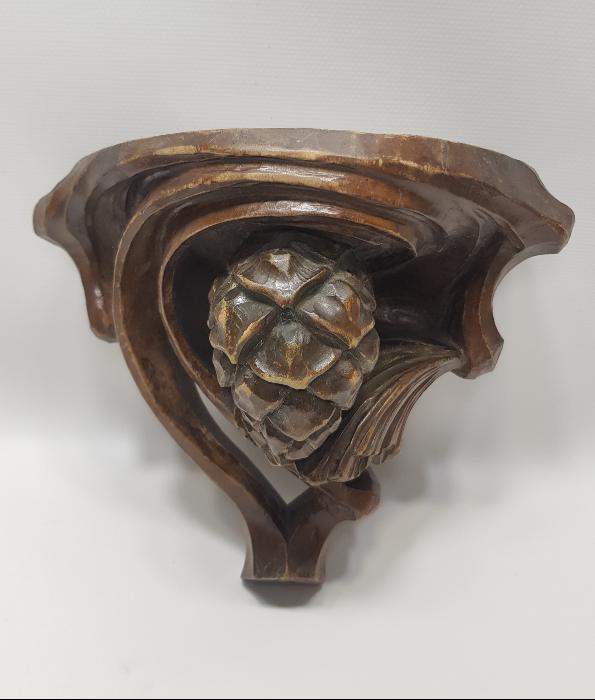 OSMANLI DÖNEMİ RUM İŞİ ÇAM KOZALAĞI DESENLİ AHŞAP İKONALIK