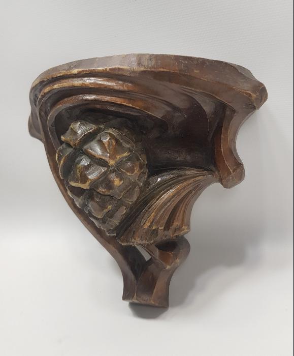 OSMANLI DÖNEMİ RUM İŞİ ÇAM KOZALAĞI DESENLİ AHŞAP İKONALIK