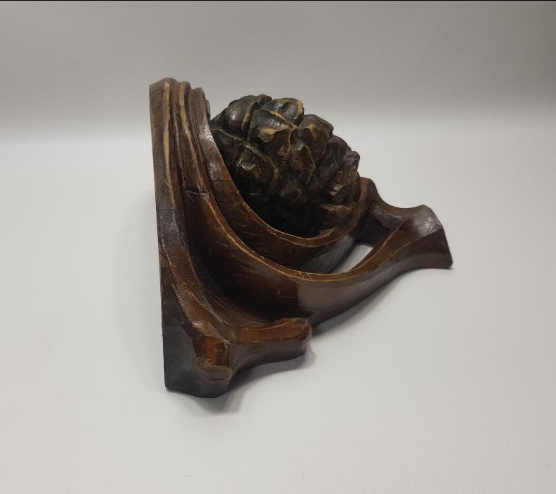 OSMANLI DÖNEMİ RUM İŞİ ÇAM KOZALAĞI DESENLİ AHŞAP İKONALIK