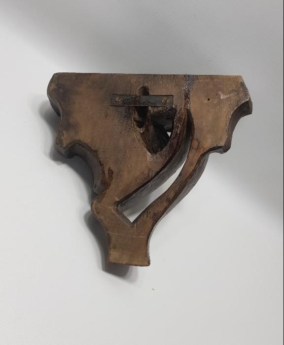 OSMANLI DÖNEMİ RUM İŞİ ÇAM KOZALAĞI DESENLİ AHŞAP İKONALIK