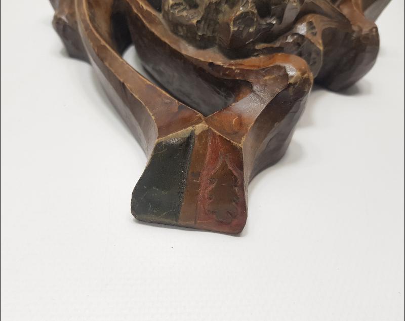 OSMANLI DÖNEMİ RUM İŞİ ÇAM KOZALAĞI DESENLİ AHŞAP İKONALIK