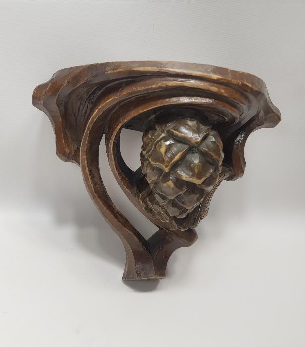 OSMANLI DÖNEMİ RUM İŞİ ÇAM KOZALAĞI DESENLİ AHŞAP İKONALIK