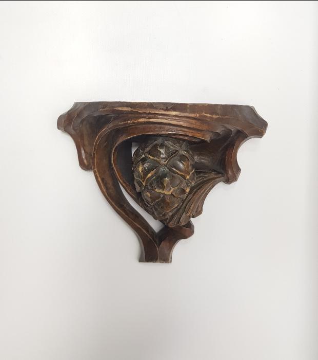 OSMANLI DÖNEMİ RUM İŞİ ÇAM KOZALAĞI DESENLİ AHŞAP İKONALIK