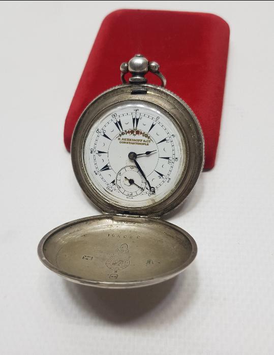 OSMANLI DÖNEMİ SERKİSOF CONSTANTINOPLE GÜMÜŞ CEP SAATİ 