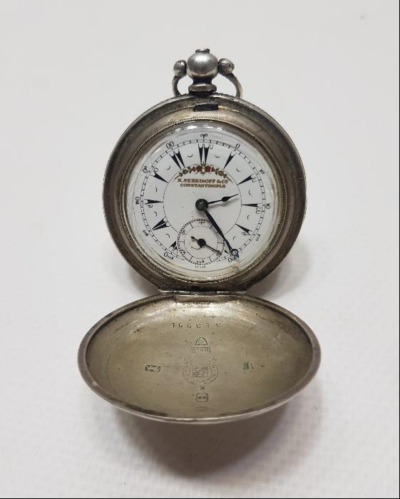 OSMANLI DÖNEMİ SERKİSOF CONSTANTINOPLE GÜMÜŞ CEP SAATİ 