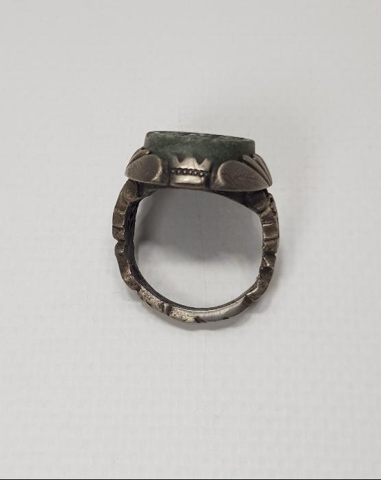 OSMANLI DÖNEMİ JADE TAŞI ÜZERİ DUA YAZILI TEKKE İŞİ GÜMÜŞ DERVİŞ YÜZÜĞÜ