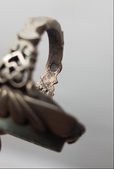 OSMANLI DÖNEMİ JADE TAŞI ÜZERİ DUA YAZILI TEKKE İŞİ GÜMÜŞ DERVİŞ YÜZÜĞÜ