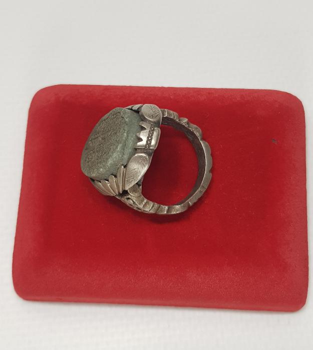 OSMANLI DÖNEMİ JADE TAŞI ÜZERİ DUA YAZILI TEKKE İŞİ GÜMÜŞ DERVİŞ YÜZÜĞÜ