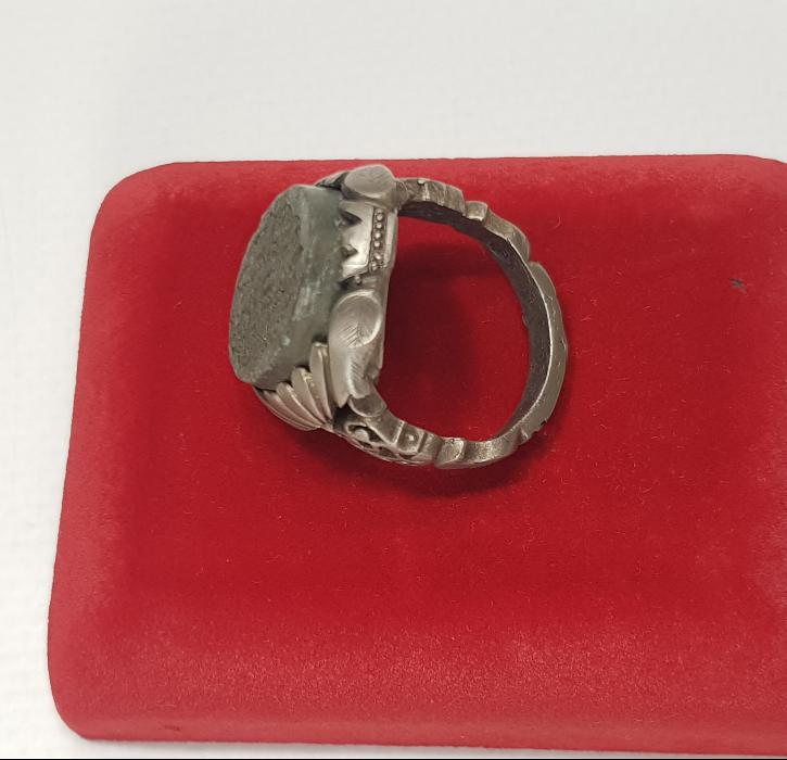 OSMANLI DÖNEMİ JADE TAŞI ÜZERİ DUA YAZILI TEKKE İŞİ GÜMÜŞ DERVİŞ YÜZÜĞÜ