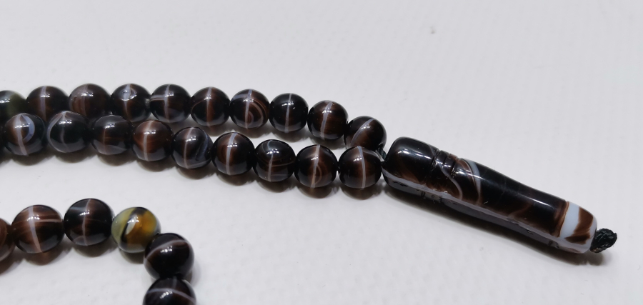 56 HABBELİ OSMANLI DÖNEMİ NADİR RENKTE BEYKOZ NAMAZ TESPİHİ