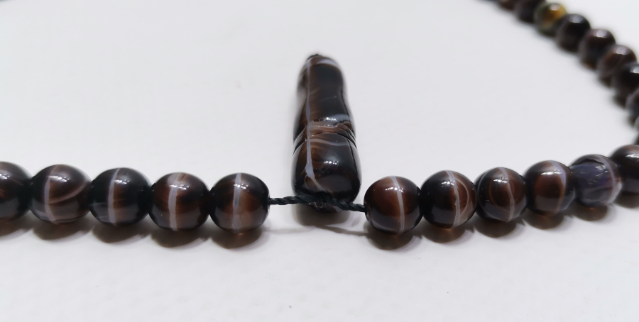 56 HABBELİ OSMANLI DÖNEMİ NADİR RENKTE BEYKOZ NAMAZ TESPİHİ