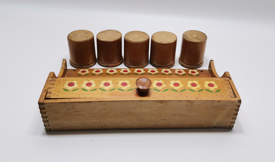 AHŞAP ÜZERİ EL BOYAMA ANTİKA BAHARATLIK