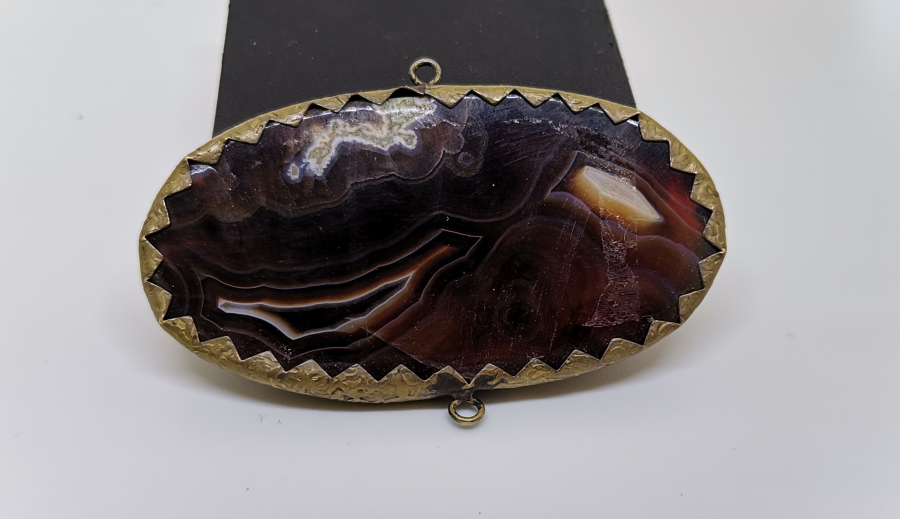 AKİK ÜZERİ EL KAZIMA KALEM AYETİ VE NAZAR AYETİ YAZILI KOLYE