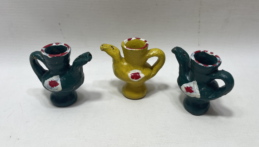 EL BOYAMA ANTİKA OYUNCAK TOPRAK DÜDÜK LOTU