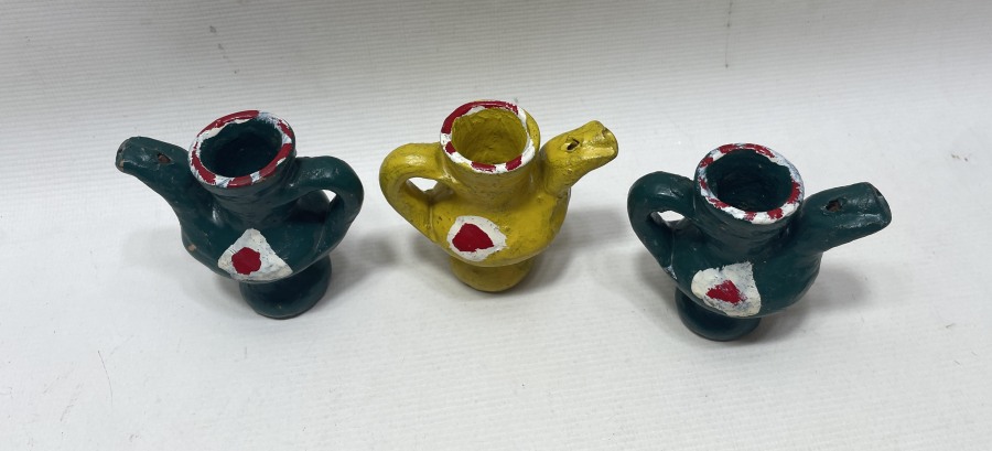 EL BOYAMA ANTİKA OYUNCAK TOPRAK DÜDÜK LOTU