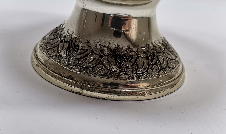 NADİR FORMDA EL BOYAMA USTA İŞİ METAL APLİKLİ KÜTAHYA İBRİK