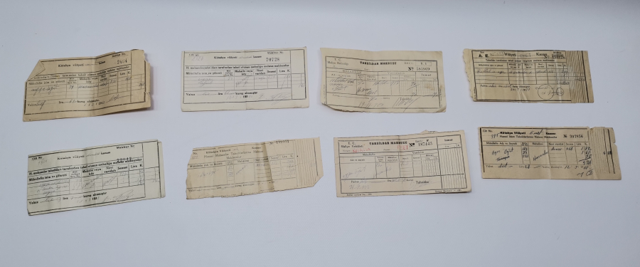 ORJİNAL PULLARI İLE CUMHURİYET BAŞLARI MAKBUZ LOTU