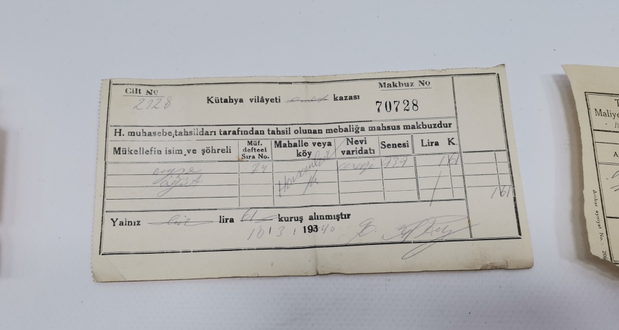 ORJİNAL PULLARI İLE CUMHURİYET BAŞLARI MAKBUZ LOTU