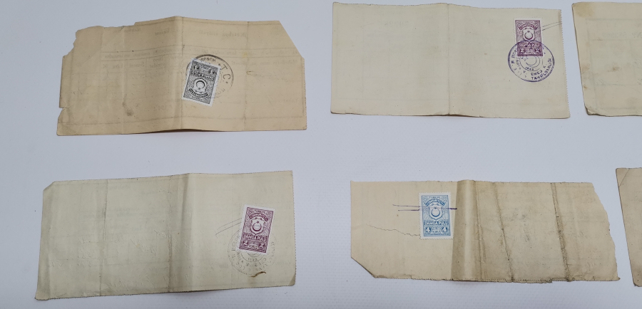 ORJİNAL PULLARI İLE CUMHURİYET BAŞLARI MAKBUZ LOTU