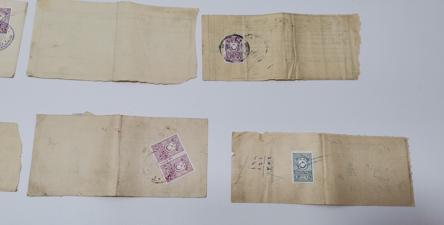 ORJİNAL PULLARI İLE CUMHURİYET BAŞLARI MAKBUZ LOTU