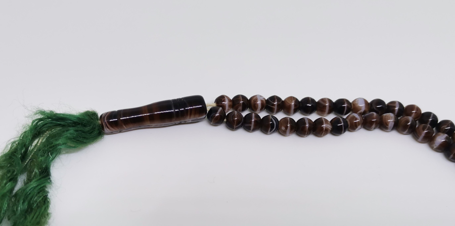 ORJİNAL PÜSKÜLÜ İLE OSMANLI DÖNEMİ BEYKOZ İŞİ NAMAZ TESPİHİ