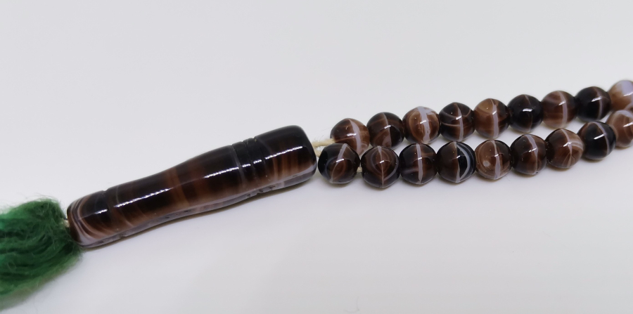 ORJİNAL PÜSKÜLÜ İLE OSMANLI DÖNEMİ BEYKOZ İŞİ NAMAZ TESPİHİ