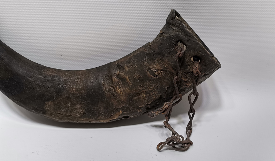 OSMANLI DÖNEMİ BÜYÜK BOY MANDA BOYNUZU KAĞNI YAĞDANLIĞI